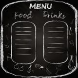 Le menu de panneau de craie illustration stock Le menu de panneau de craie illustration stock