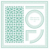 Le modèle de cadre de vintage a placé la croix d'étoile de l'Islam 211 illustration de vecteur Le modèle de cadre de vintage a placé la croix d'étoile de l'Islam 211 illustration de vecteur