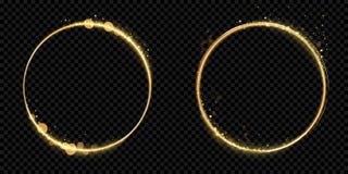 Le particelle dorate della luce di scintillio dell'oro della struttura del cerchio vector il fondo nero scintillante brillante royalty illustrazione gratis Le particelle dorate della luce di scintillio dell'oro della struttura del cerchio vector il fondo nero scintillante brillante royalty illustrazione gratis