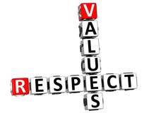 le respect 3D évalue des mots croisé illustration stock le respect 3D évalue des mots croisé illustration stock
