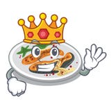 Le roi a grillé saumoné d'un plat de bande dessinée illustration de vecteur Le roi a grillé saumoné d'un plat de bande dessinée illustration de vecteur