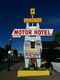 Le rétro motel se connectent Route 66 images libres de droits Le rétro motel se connectent Route 66 images libres de droits