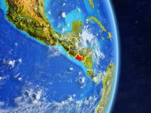 Le Salvador sur terre de planète de planète avec des frontières de pays Surface et nuages extrêmement détaillés de planète illust illustration de vecteur Le Salvador sur terre de planète de planète avec des frontières de pays Surface et nuages extrêmement détaillés de planète illust illustration de vecteur