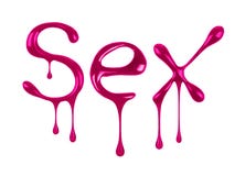 Le sexe de mot écrit par le vernis à ongles image libre de droits Le sexe de mot écrit par le vernis à ongles image libre de droits