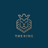 Le signe, le symbole ou le Logo Template de vecteur du Roi Lion Face Line Style Abstract Couleur de la meilleure qualité d'or Fon illustration libre de droits Le signe, le symbole ou le Logo Template de vecteur du Roi Lion Face Line Style Abstract Couleur de la meilleure qualité d'or Fon illustration libre de droits
