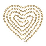 Le symbole de coeur fait en spirale a formé la chaîne d'or Illustration de vecteur illustration de vecteur Le symbole de coeur fait en spirale a formé la chaîne d'or Illustration de vecteur illustration de vecteur