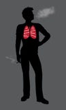 Le tabagisme est mauvais pour votre illustration d'homme de santé illustration libre de droits Le tabagisme est mauvais pour votre illustration d'homme de santé illustration libre de droits