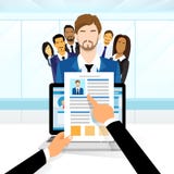 Le travail de candidat de recrutement de curriculum vitae illustration stock Le travail de candidat de recrutement de curriculum vitae illustration stock