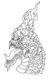 Le vecteur thaïlandais d'isolat de dragon, rayent thaïlandais est conception de style et de tatouage de la Thaïlande Le Naga est illustration de vecteur Le vecteur thaïlandais d'isolat de dragon, rayent thaïlandais est conception de style et de tatouage de la Thaïlande Le Naga est illustration de vecteur