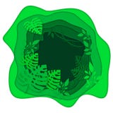 Le vert laisse l'illustration d'été de monstera, effet de coupe de papier, peinture numérique tropicale illustration stock Le vert laisse l'illustration d'été de monstera, effet de coupe de papier, peinture numérique tropicale illustration stock