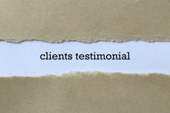 Clients testimonial on paper
