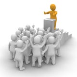 Leader speaking to audience royalty free illustration Leader speaking to audience royalty free illustration