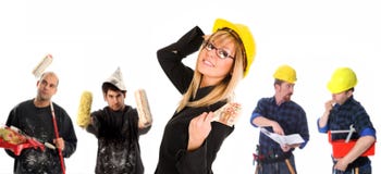 Leadership And Team Of Workers Royalty Free Stock Image