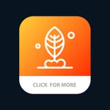 Leaf, Plant, Motivation Mobile App Button. Android and IOS Line Version royalty free illustration Leaf, Plant, Motivation Mobile App Button. Android and IOS Line Version royalty free illustration