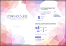 Leaflet Template with Abstract Triangular Background Stock Images Leaflet Template with Abstract Triangular Background Stock Images