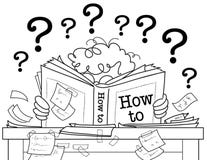 Learning From A How To Book Stock Photography Learning From A How To Book Stock Photography