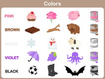 Learning the object colors for kids vector illustration Learning the object colors for kids vector illustration