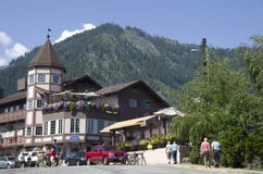 Leavenworth Duitse stad stock foto Leavenworth Duitse stad stock foto