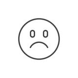 Ledsen emoticonöversiktssymbol vektor illustrationer Ledsen emoticonöversiktssymbol vektor illustrationer