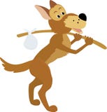 Ledsen hemlös tillfällig hund för tecknad film royaltyfri illustrationer Ledsen hemlös tillfällig hund för tecknad film royaltyfri illustrationer