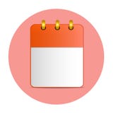 Leeg blad van Desktopkalender in rode kleur stock illustratie Leeg blad van Desktopkalender in rode kleur stock illustratie