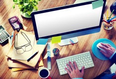 Leeg de Mens van het het Huisbureau van de Computerdesktop het Werk Concept stock fotografie Leeg de Mens van het het Huisbureau van de Computerdesktop het Werk Concept stock fotografie