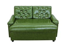 Leerbank op witte achtergrond wordt geïsoleerd die Moderne stoel met groene kleur Knippende weg stock afbeeldingen Leerbank op witte achtergrond wordt geïsoleerd die Moderne stoel met groene kleur Knippende weg stock afbeeldingen