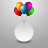 Leere Feiertags-Geburtstags-Fahne mit Ballonen vektor abbildung Leere Feiertags-Geburtstags-Fahne mit Ballonen vektor abbildung