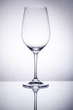 Leeres Wein-Glas hintergrundbeleuchtet Lizenzfreies Stockbild Leeres Wein-Glas hintergrundbeleuchtet Lizenzfreies Stockbild