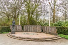 Leeuwarden, Nederland, 14 april 2018, Indiemonument aan rem stock foto Leeuwarden, Nederland, 14 april 2018, Indiemonument aan rem stock foto