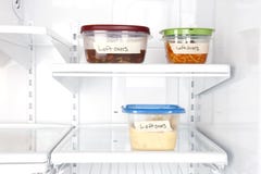 Leftovers in refrigerator