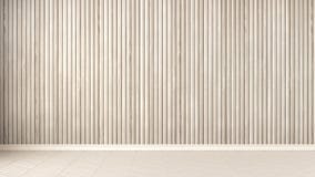 Lege ruimte met visgraatparket en houten muur, achtergrond stock afbeelding Lege ruimte met visgraatparket en houten muur, achtergrond stock afbeelding