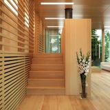 Legno moderno rivestito a casa royalty illustrazione gratis Legno moderno rivestito a casa royalty illustrazione gratis