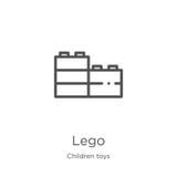 lego icon vector from children toys collection. Thin line lego outline icon vector illustration. Outline, thin line lego icon for stock illustration lego icon vector from children toys collection. Thin line lego outline icon vector illustration. Outline, thin line lego icon for stock illustration