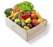 Legumbres de fruta fresca de madera del cajón Legumbres de fruta fresca de madera del cajón