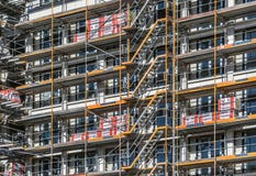 Leipzig, Sachsen, Deutschland - 21. Oktober 2017: Großer Bau s stockfoto Leipzig, Sachsen, Deutschland - 21. Oktober 2017: Großer Bau s stockfoto
