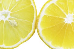 Lemon slices in the water, close-up, top view royalty free stock images Lemon slices in the water, close-up, top view royalty free stock images