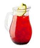 Lemonade Pitcher. Cherry Lemonade Drink with Ice stock image Lemonade Pitcher. Cherry Lemonade Drink with Ice stock image
