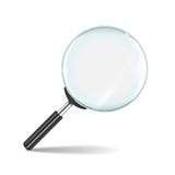 Lente d'ingrandimento Zoom realistico trasparente isolato su fondo bianco Strumento della lente di ingrandimento di vettore 3D, c royalty illustrazione gratis Lente d'ingrandimento Zoom realistico trasparente isolato su fondo bianco Strumento della lente di ingrandimento di vettore 3D, c royalty illustrazione gratis