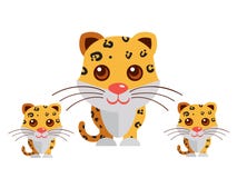 Leopardo en un fondo blanco libre illustration Leopardo en un fondo blanco libre illustration