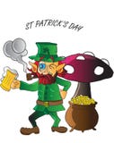 Leprechaun drinking royalty free illustration Leprechaun drinking royalty free illustration