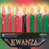 Les bougies de kwanza se ferment vers le haut illustration libre de droits Les bougies de kwanza se ferment vers le haut illustration libre de droits