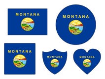 Les drapeaux ont placé de l'état des Etats-Unis du Montana images libres de droits Les drapeaux ont placé de l'état des Etats-Unis du Montana images libres de droits