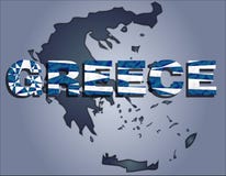 Les découpes du territoire du mot de la Grèce et de la Grèce dans les couleurs du drapeau national illustration libre de droits Les découpes du territoire du mot de la Grèce et de la Grèce dans les couleurs du drapeau national illustration libre de droits