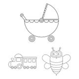 Les enfants jouent des icônes d'ensemble dans la collection d'ensemble pour la conception Le jeu et la babiole dirigent l'illustr illustration stock Les enfants jouent des icônes d'ensemble dans la collection d'ensemble pour la conception Le jeu et la babiole dirigent l'illustr illustration stock