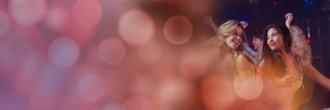 Les femmes ayant la partie de célébration d'amusement avec le scintillement allume la transition de bokeh images libres de droits Les femmes ayant la partie de célébration d'amusement avec le scintillement allume la transition de bokeh images libres de droits