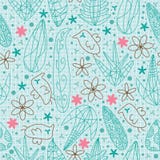 Les fleurs d'oiseau rayent l'attraction Pattern.eps sans joint illustration de vecteur Les fleurs d'oiseau rayent l'attraction Pattern.eps sans joint illustration de vecteur