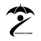 Les gens et les parapluies qui symbolisent la protection d'assurance pour des personnes illustration stock Les gens et les parapluies qui symbolisent la protection d'assurance pour des personnes illustration stock