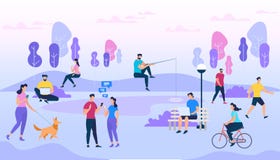 Les gens serrent l'extérieur Les hommes et les femmes actifs marchent illustration stock Les gens serrent l'extérieur Les hommes et les femmes actifs marchent illustration stock