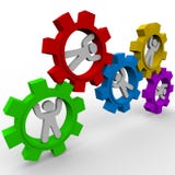 Les gens tournant dans des trains - synergie Les gens tournant dans des trains - synergie